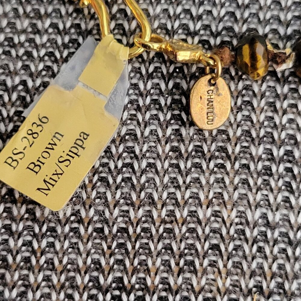 *NWT* Chan Luu Double Wrap Necklace with Tiger-eye Colored Beads Necklace - Picture 3 of 14